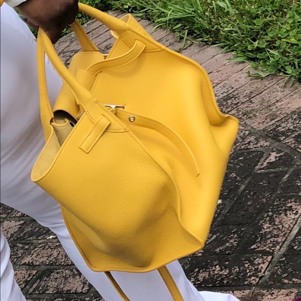 Céline canary yellow hand bag